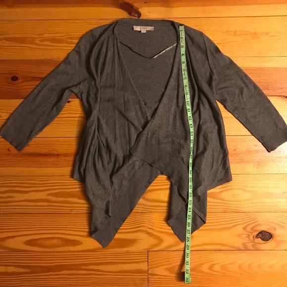 Ann Taylor LOFT Gray Wrap Cardigan, EUC, S - Picture 8 of 12